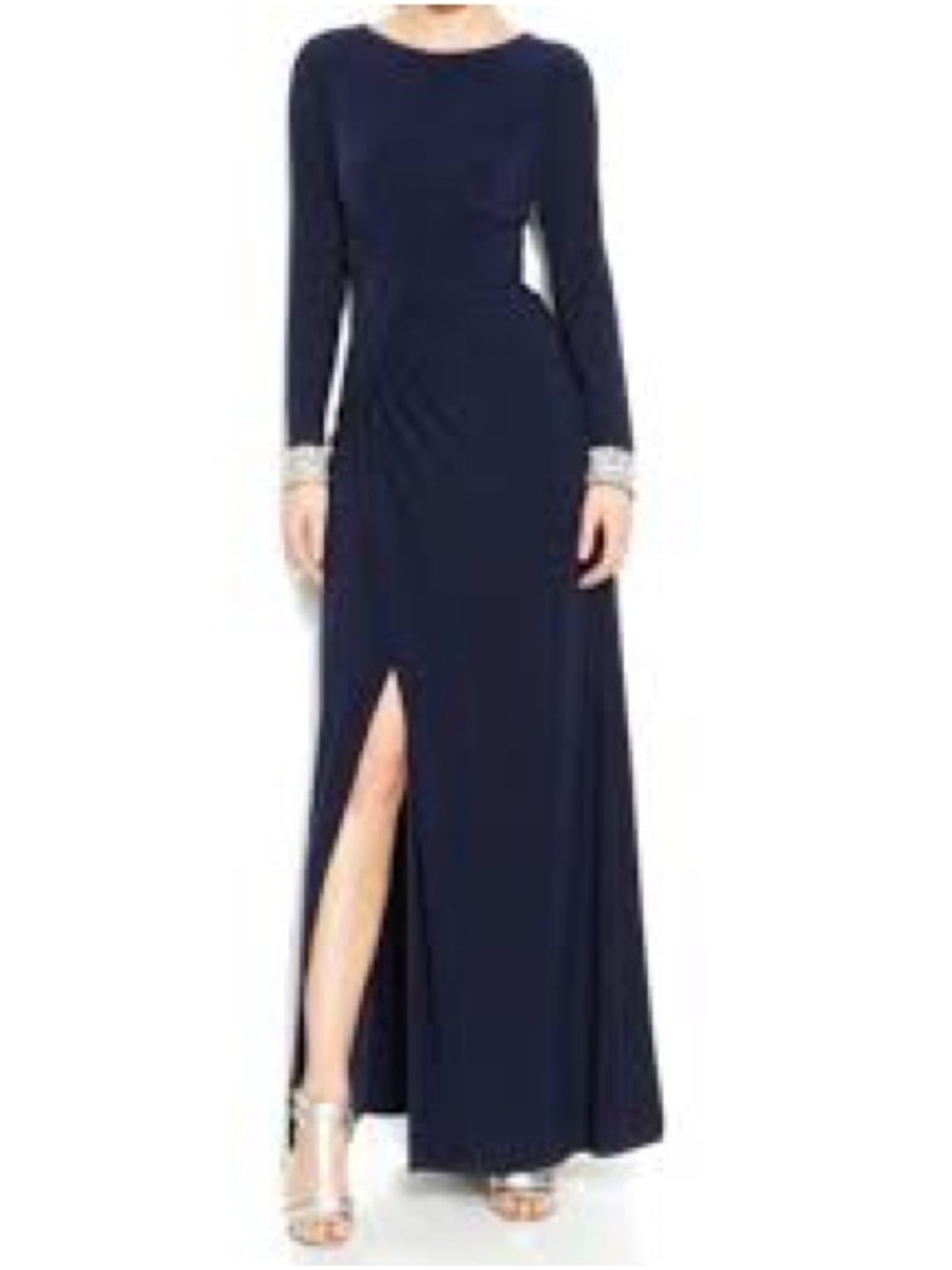 Vince Camuto Women’s Dress Gown Dark Navy Blue  With Rhinestones / 6